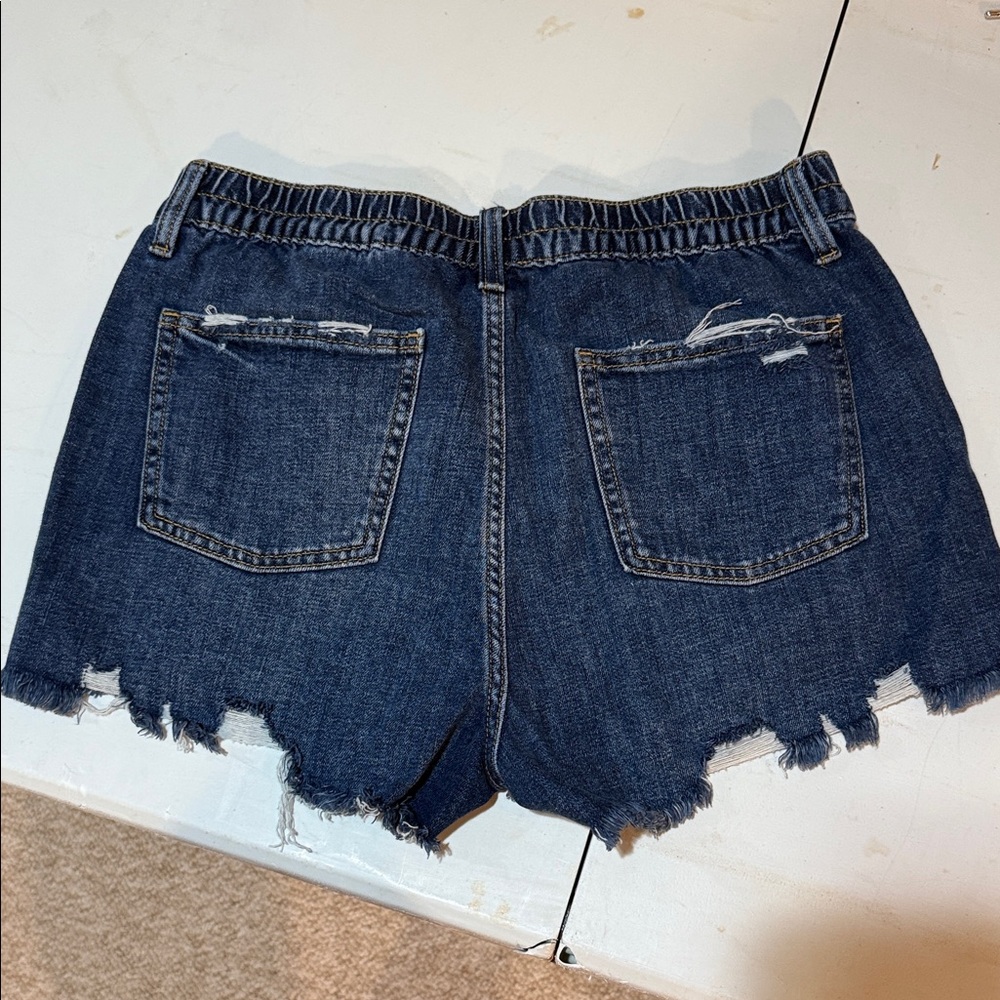 Distressed Denim Women's Shorts - Picture 2 of 7